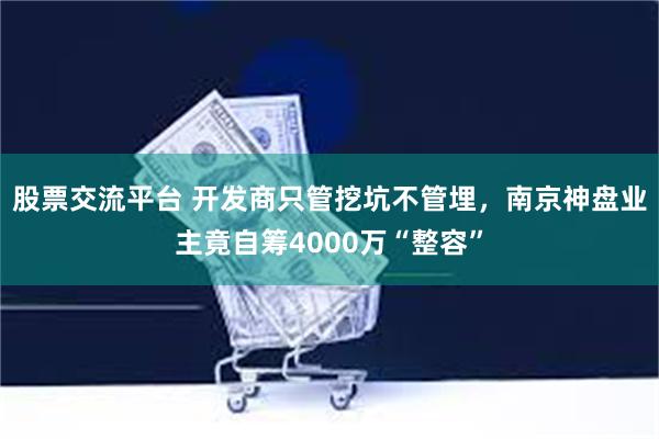 股票交流平台 开发商只管挖坑不管埋，南京神盘业主竟自筹4000万“整容”