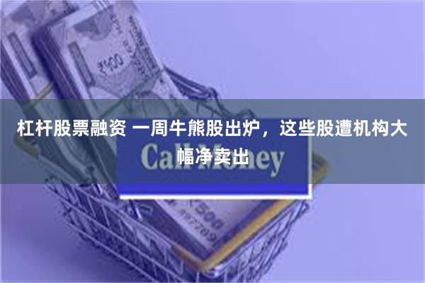 杠杆股票融资 一周牛熊股出炉，这些股遭机构大幅净卖出