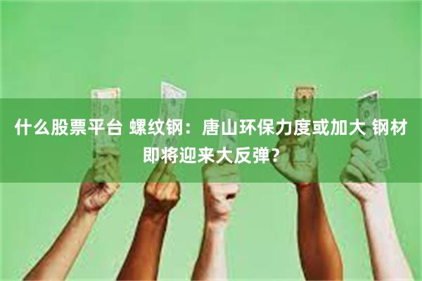 什么股票平台 螺纹钢：唐山环保力度或加大 钢材即将迎来大反弹？