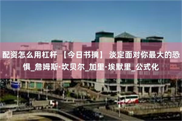 配资怎么用杠杆 【今日书摘】 淡定面对你最大的恐惧_詹姆斯·坎贝尔_加里·埃默里_公式化